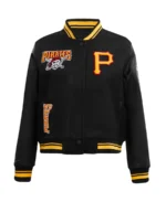 Retro Classic Rib Pittsburgh Pirates Varsity Jacket front