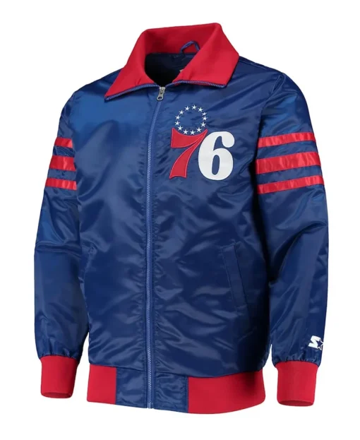 Royal The Captain II Philadelphia 76ers Satin front