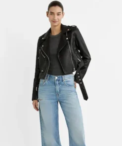 Stradivarius Leather Jacket front