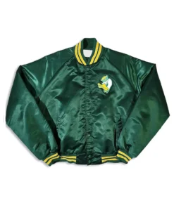 80’s Oregon Ducks Green Bomber Jacket front