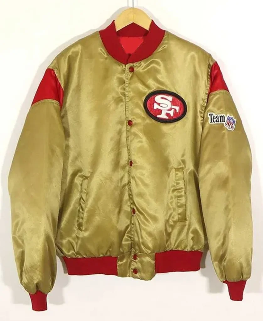 80’s San Francisco 49ers Teddy Satin Jacket front