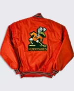 90’s Miami Hurricanes Delong Bomber Jacket back