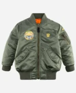 Alpha MA-1 Transformers Flight Green Jacket front