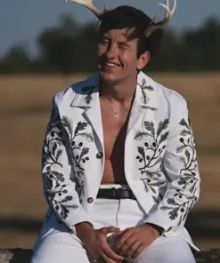 Barry Keoghan White Jacket front