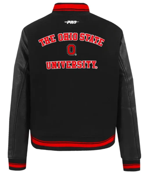 Classic Ohio State University Varsity Jacket back