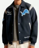 Detroit Lions Varsity Bomber Jacket front