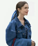 Emily In Paris S4 Lily Collins Denim Jacket front