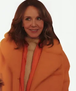 Emily in Paris S04 Sylvie Grateau Orange Fur Coat front