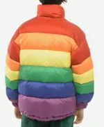 Gooba 69 Rainbow Puffer Jacket back