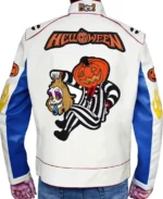 Halloween Spooky Trick Or Treat Leather Jacket back