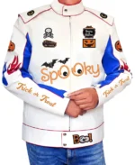 Halloween Spooky Trick Or Treat Leather Jacket front