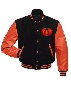 Happy Halloween Printed Bomber Jacket front