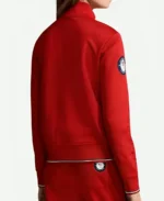 Hoda Kotb The Today Show Team USA Red Track Jacket back