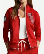 Hoda Kotb The Today Show Team USA Red Track Jacket front