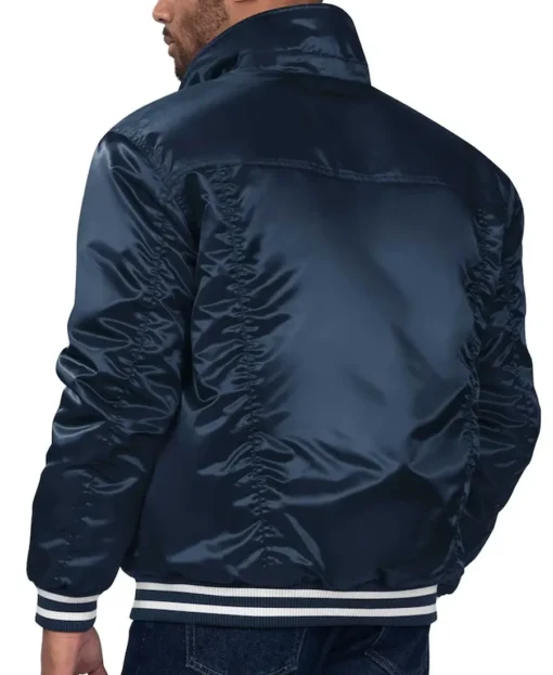 Houston Astros Navy Silver Tab Trucker Jacket back