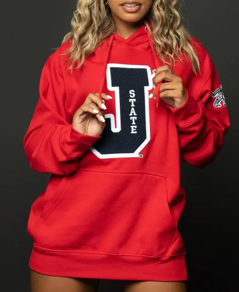 Jackson State Tigers Letterman Pullover Hoodie front