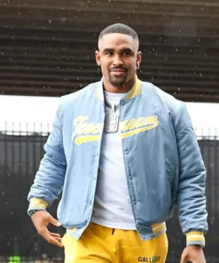 Jalen Hurts Ice Cream Baseball Jacket front