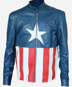 Jon Bon Jovi Captain America Leather Jacket front