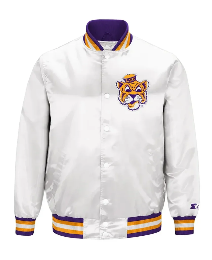 LSU Tigers White Jacket front