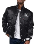 Las Vegas Raiders Silver Tab Trucker Jacket front