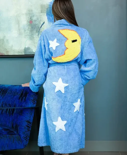 Moon And Stars Bathrobe back