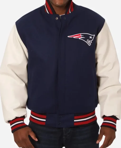 New England Patriots Varsity Jacket front