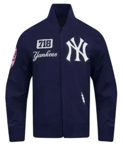 New York Yankees Area Code Navy Jacket front