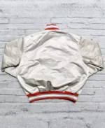 Ohio State Buckeyes 90’s Silver Satin Jacket back