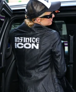 Paris Hilton Infinite Icon Leather Jacket back