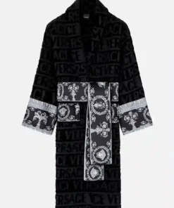 Pat Bode Black with Grey Versace Bathrobe front