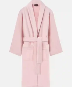 Pearl Toy Pink Versace Plain Bathrobe front