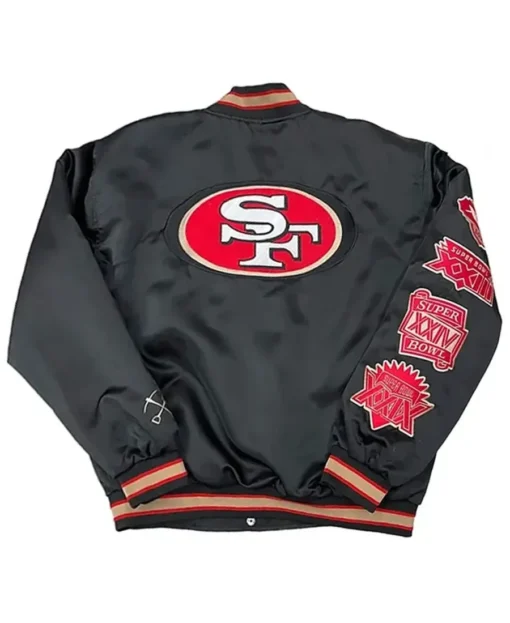 San Francisco 415ers Black Satin Jacket back