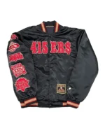 San Francisco 415ers Black Satin Jacket front