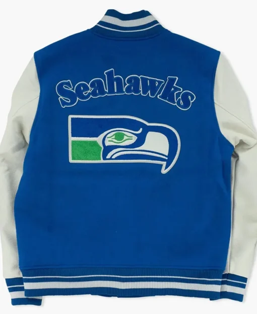 Seattle Seahawks Ultimate Throwback Varsity Jacket back