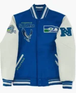 Seattle Seahawks Ultimate Throwback Varsity Jacket front