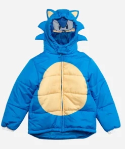 Sonic the Hedgehog Puffer Jacket front