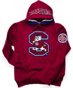 South Carolina State University Letterman Maroon Hoodie front