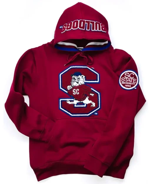 South Carolina State University Letterman Maroon Hoodie front