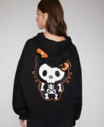 Skeleton Hello Kitty Halloween Hoodie back