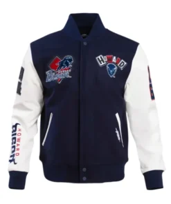 Howard University Homecoming Navy and White Varsity Jacket