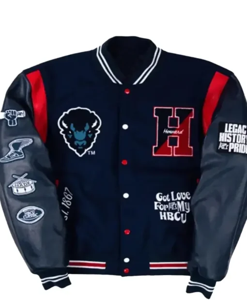 Howard University The Mecca Blue Varsity Jacket