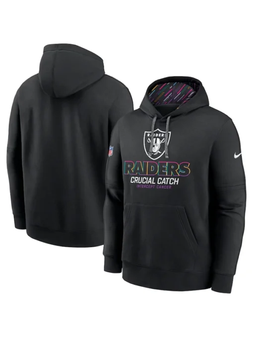 Las Vegas Raiders Crucial Catch Club Black Hoodie