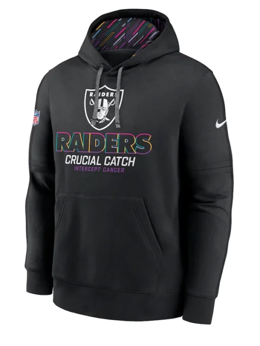 Las Vegas Raiders Crucial Catch Club Black Pullover Hoodie