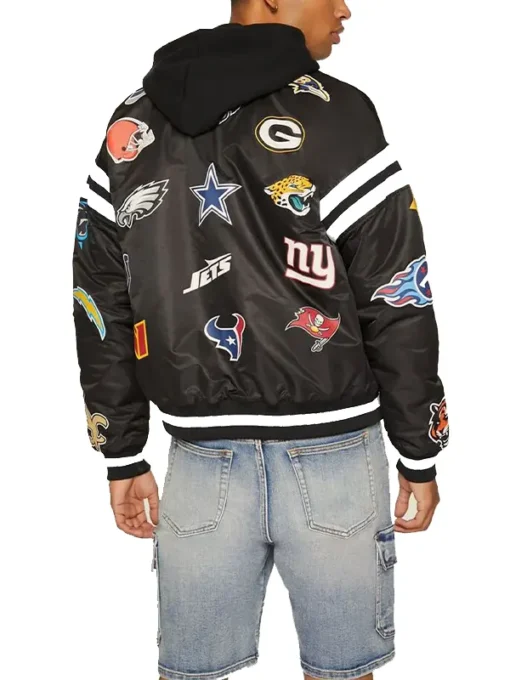 NFL Patch Black Bomber Jacket For Sale