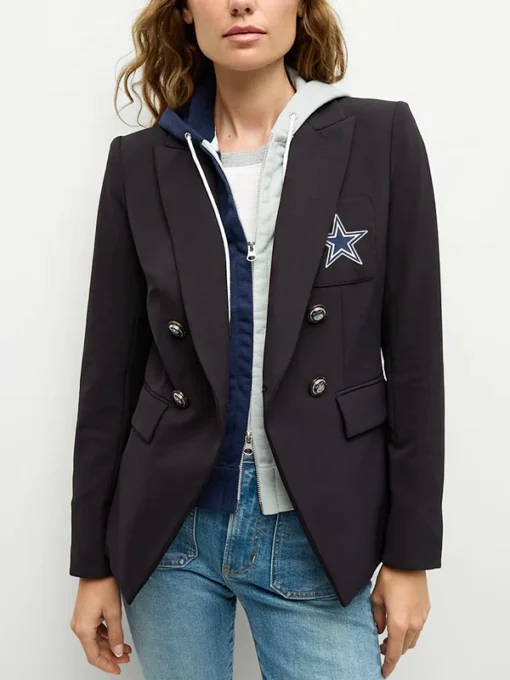 NFL x Veronica Beard Dallas Cowboys Dickey Black Blazer For Men and Women