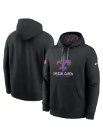 New Orleans Saints Crucial Catch Club Black Hoodie