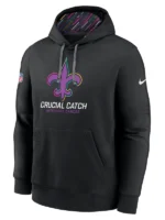 New Orleans Saints Crucial Catch Club Black Hoodie For Men and Women