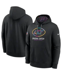 New York Jets Crucial Catch Club Black Hoodie