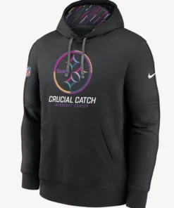 Pittsburgh Steelers Crucial Catch Club Black Hoodie