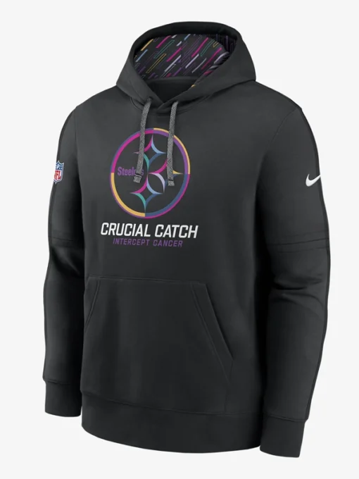 Pittsburgh Steelers Crucial Catch Club Black Hoodie